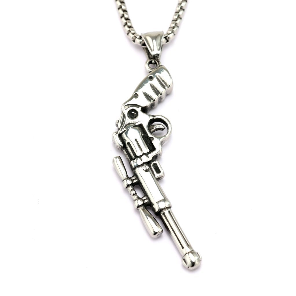 Vintage Stainless Steel Pendant Necklace
