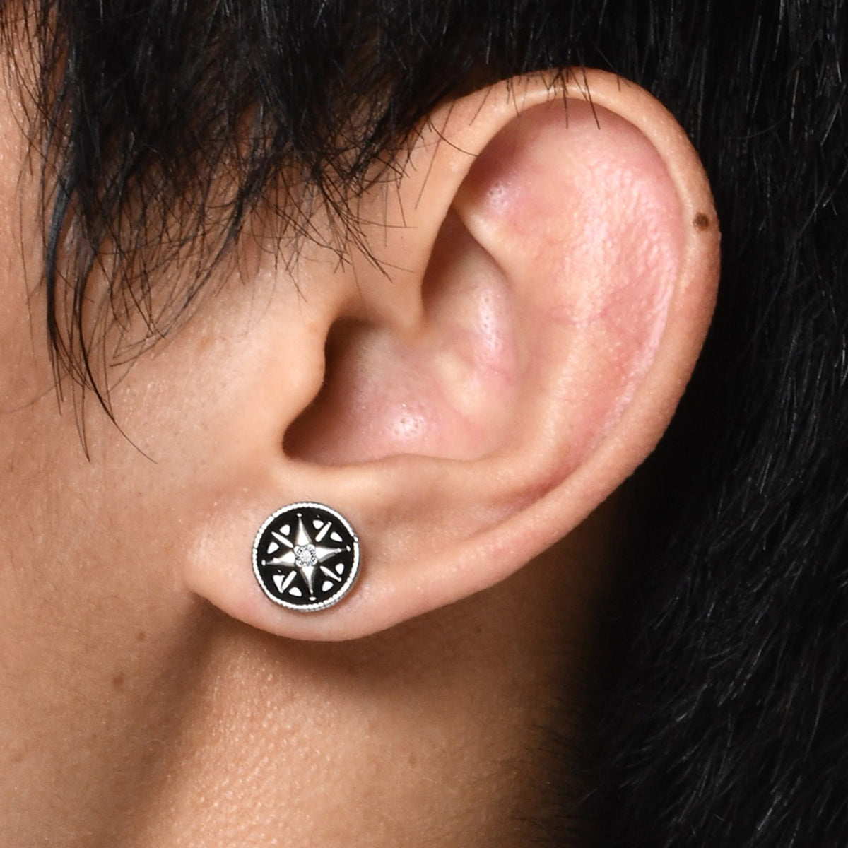 Stainless Steel Zircon Vintage Earrings