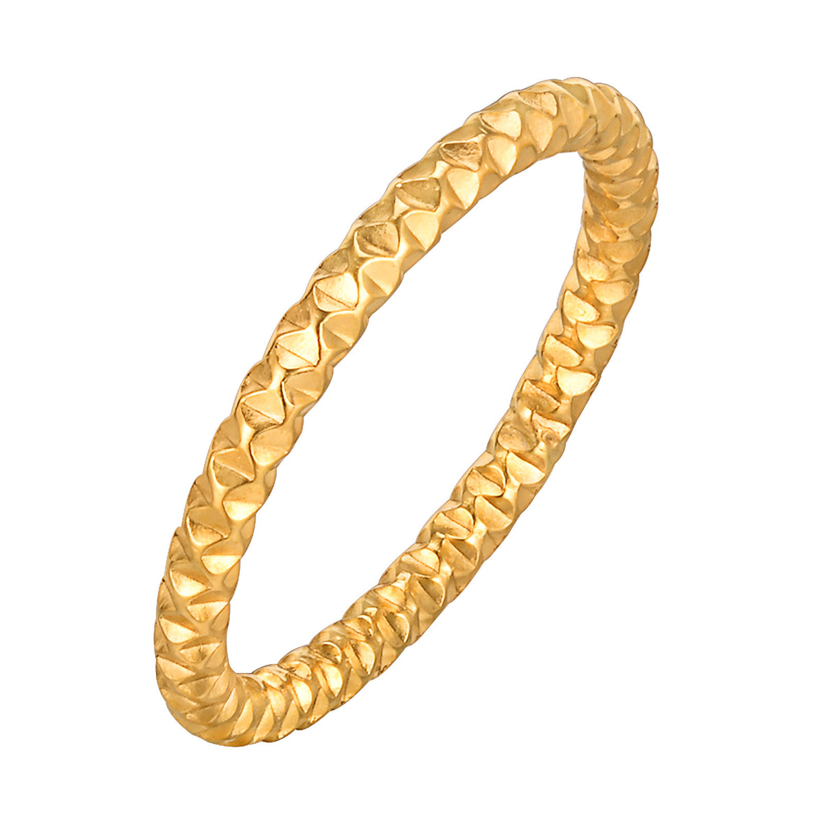Stainless Steel Irregular Geometric Thin Ring Gold Lady