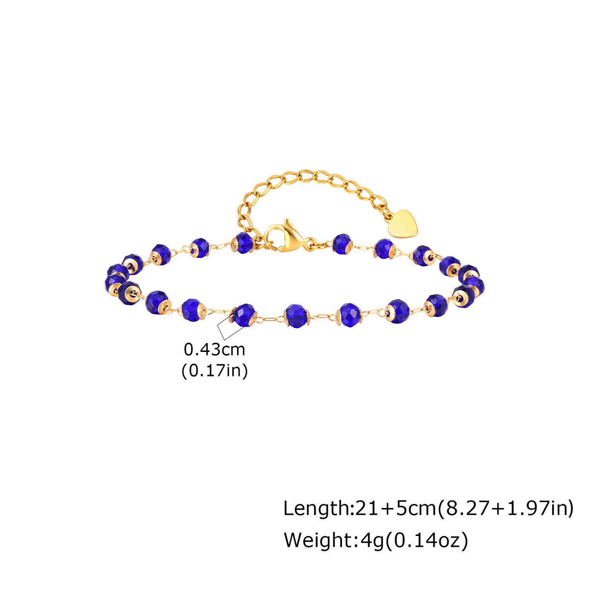 Beaded Chain Jewelry Collection – Bracelet, Anklet & Necklace