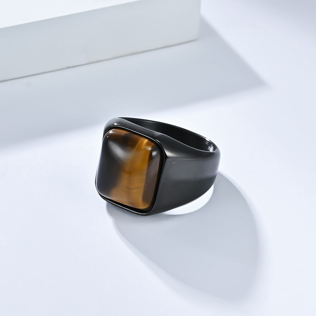 Tiger's Eye Ring - Elegant Literature-Inspired