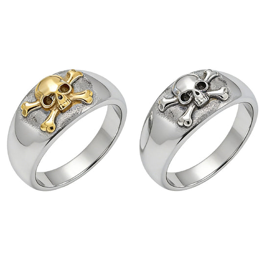 Planderful Titanium Skull Ring For Men And Women Bold Unisex Retro Style Jewelry With Durable Protection