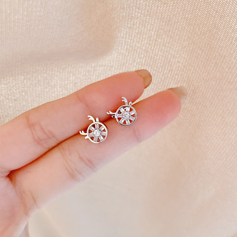 Christmas Stud Earrings New Yilu S925 Sterling Silver Gift