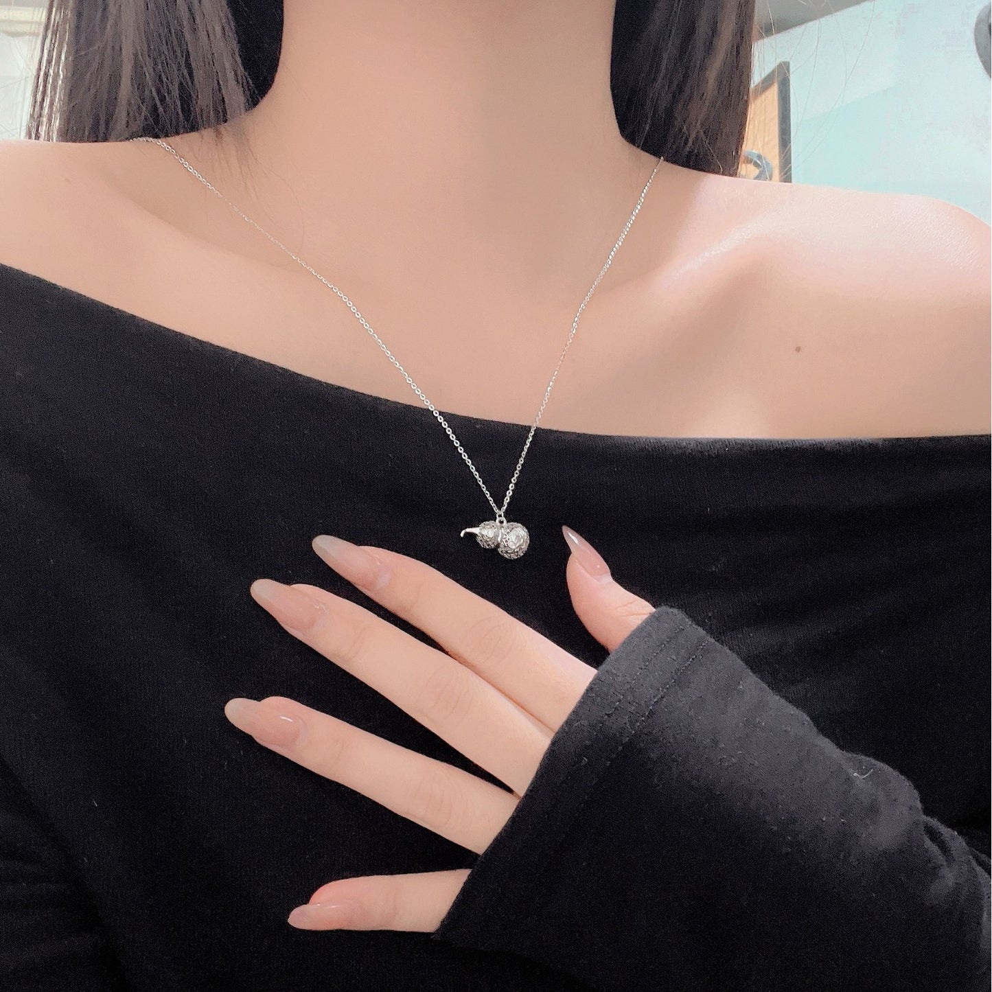 New Fashion S925 Sterling Silver Gourd Fulu Necklace Trendy