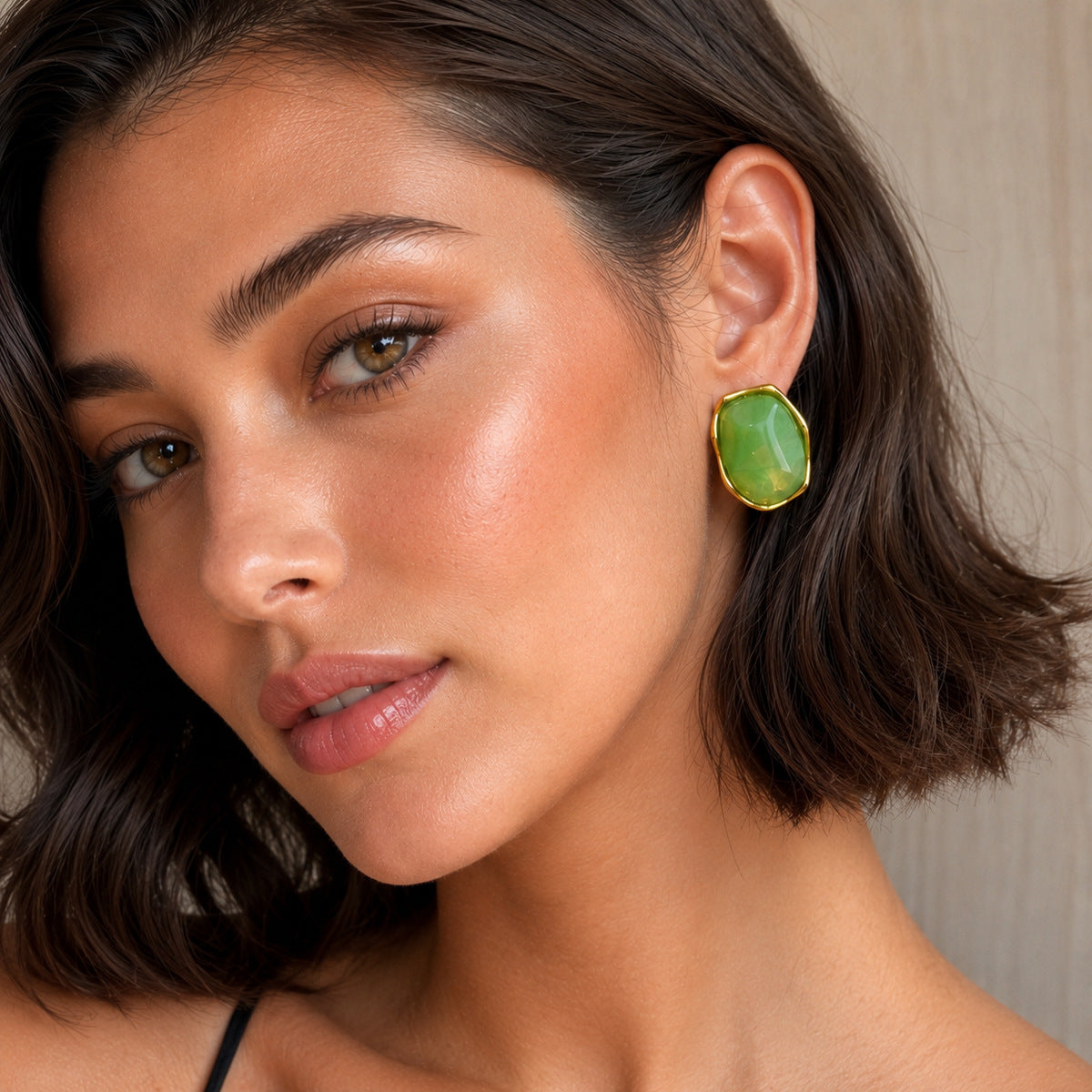Planderful Vienna Verve Stainless Steel Irregular Concave Convex Stud Earrings For Women Geometric Statement Jewelry
