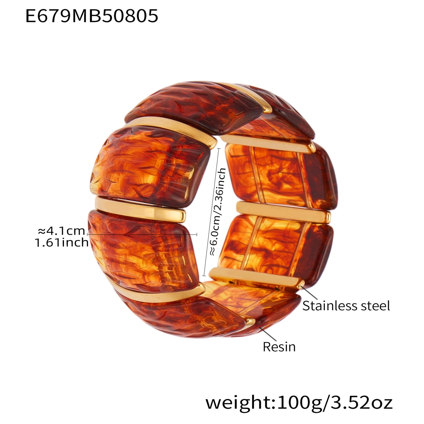 Planderful Resin Elastic Bracelet Eco Multicolor Women