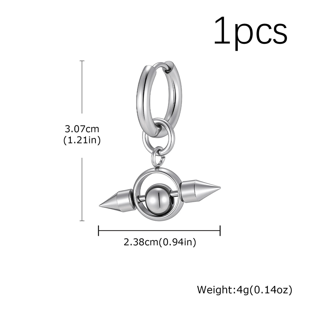 Stainless Steel Punk Earrings