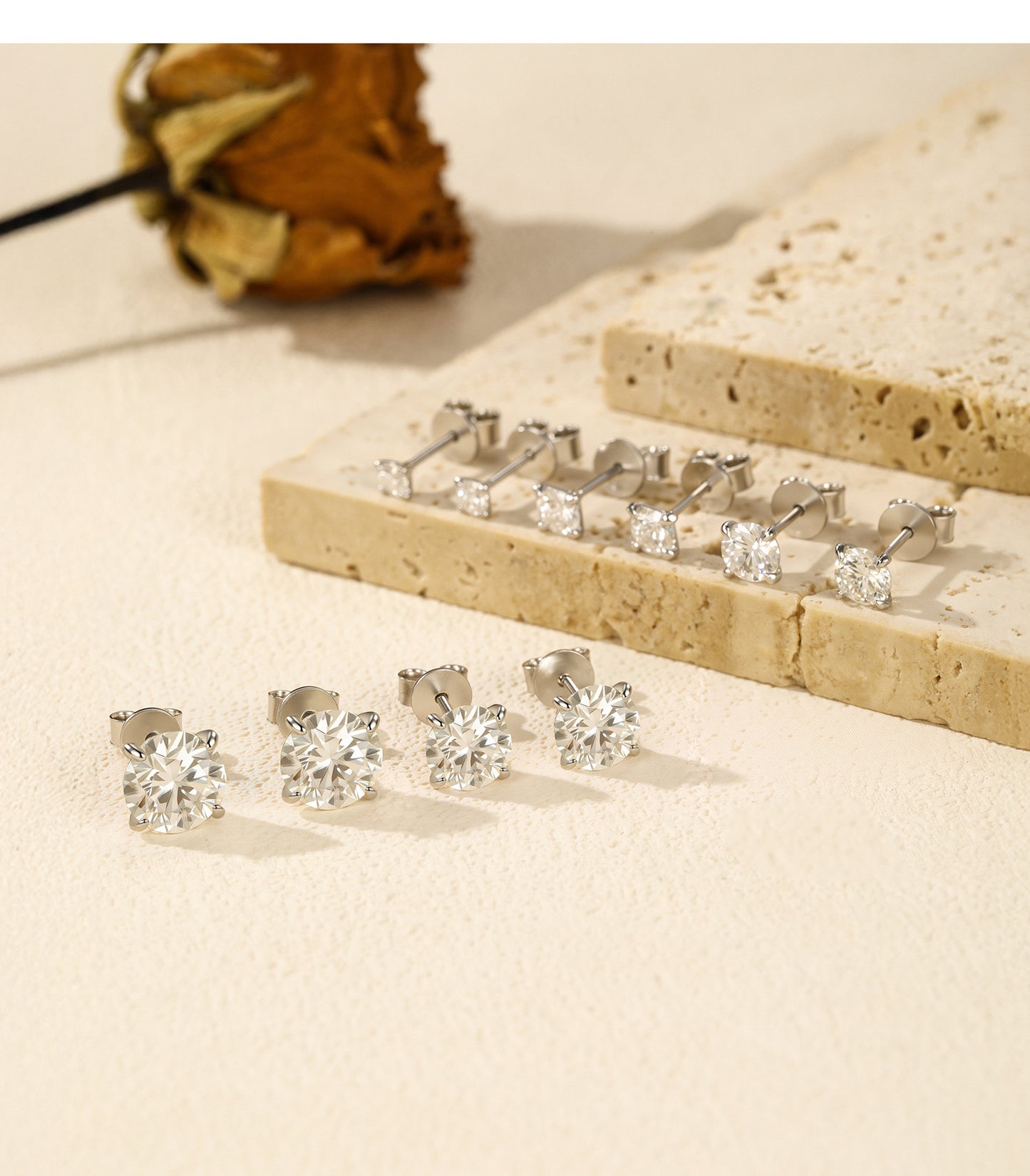Planderful Moissanite Sparkling Earrings – Classic Low-Key Luxury