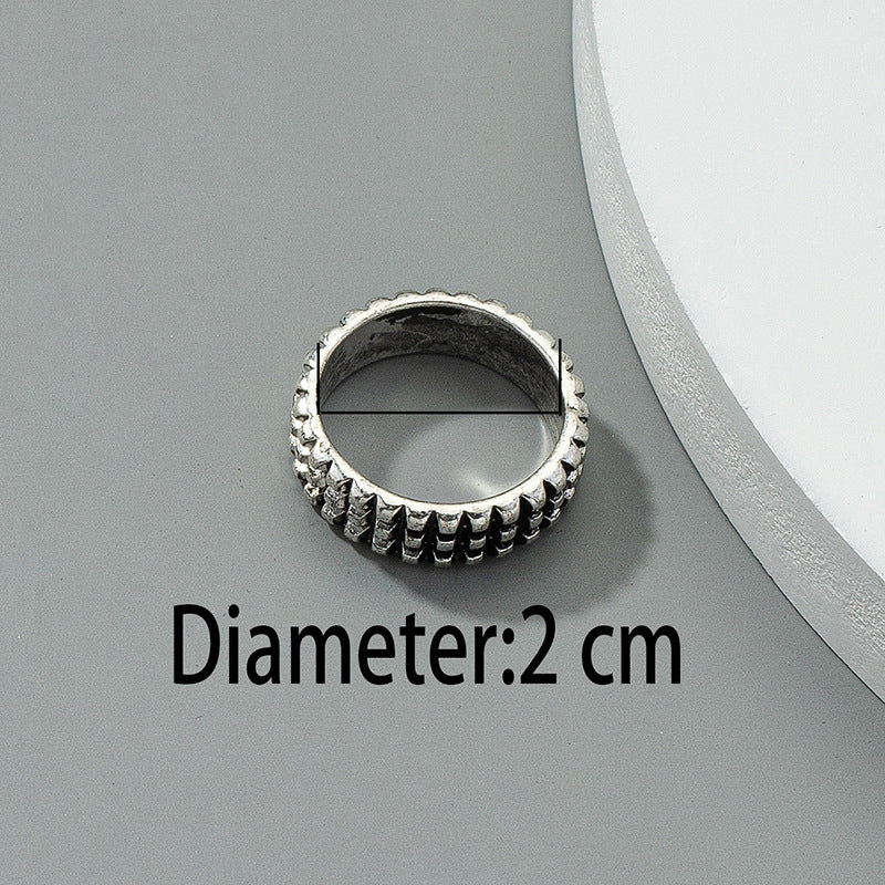 Vintage Vienna Verve Men's Ring - Exquisite Handcrafted Cross-Border Jewelry