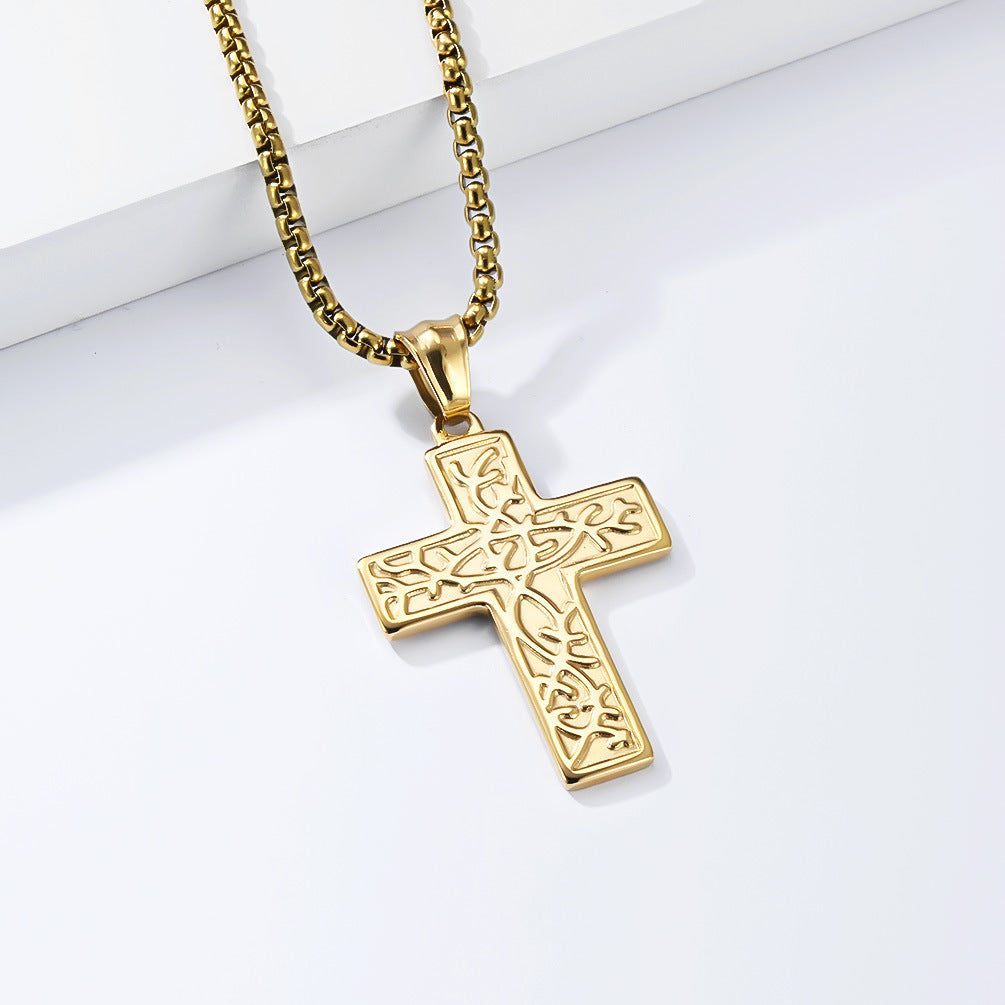 Stainless Steel Cross Vintage Necklace
