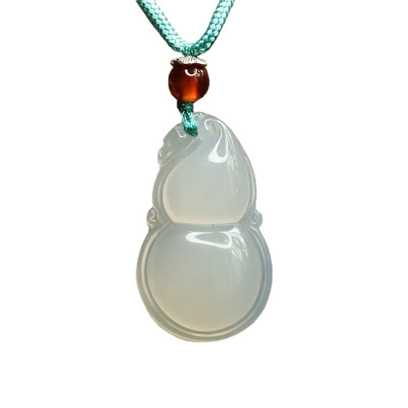 White Chalcedony Gourd Pendant