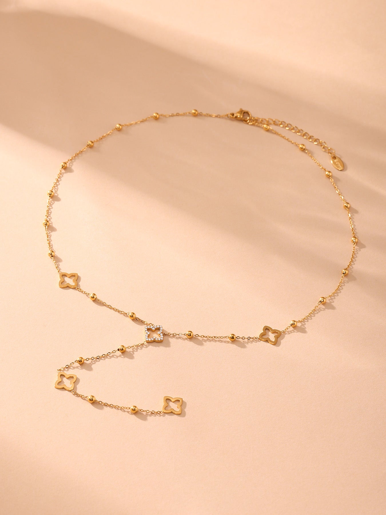 Planderful Clavicle Necklace For Women Four Leaf Flower