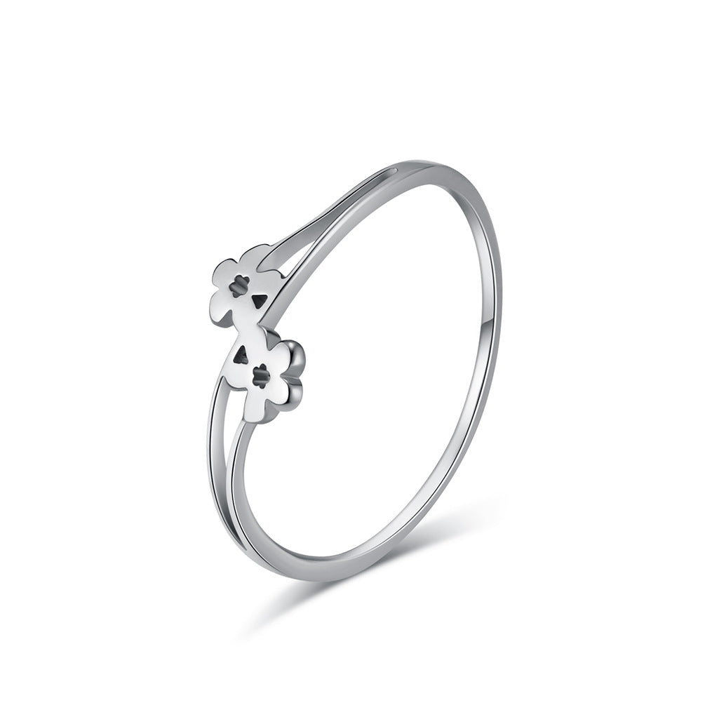 Simple Little Daisy Lucky Sunflower Titanium Steel Ring