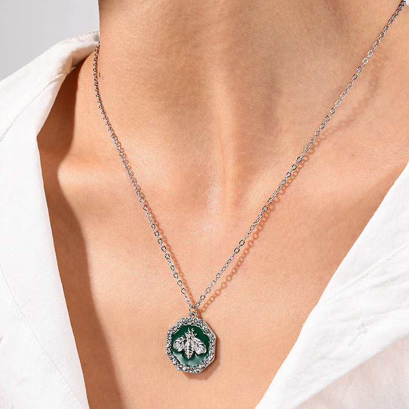 Elegant Bee Queen Necklace and Ring Set - Vienna Verve Collection by Planderful