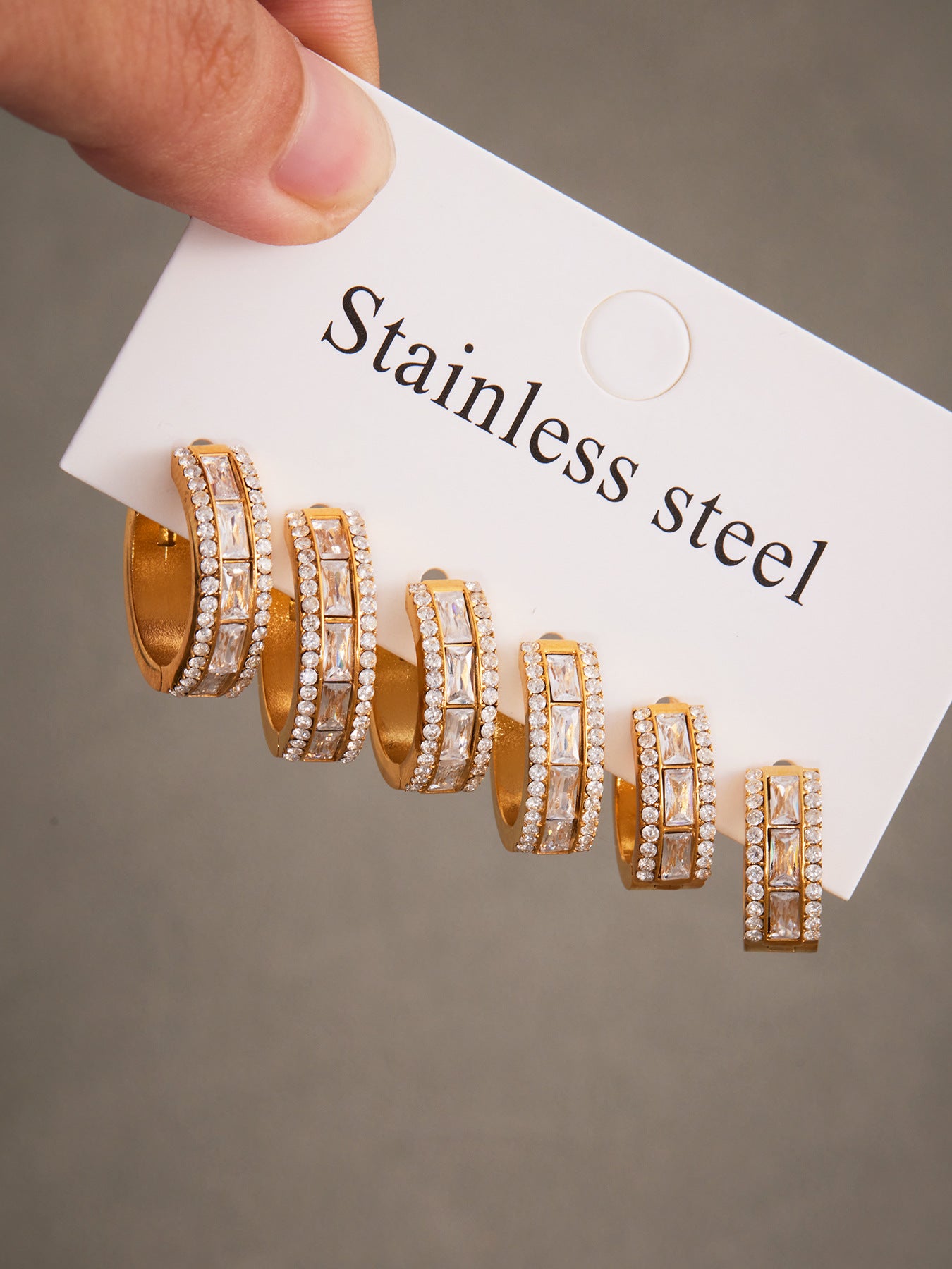 Planderful Elegant Zirconium Ring Earrings For Women