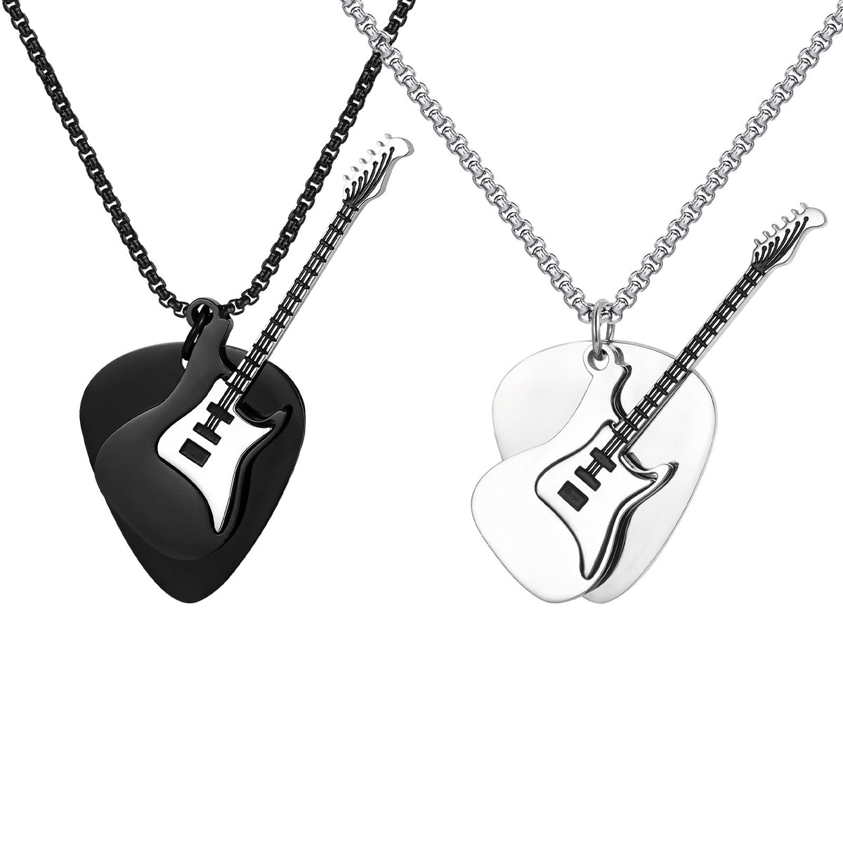 Stainless Steel Punk Necklace — Silver or Black
