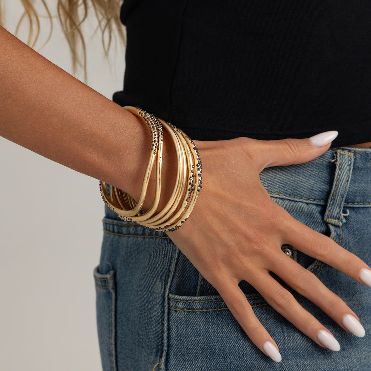 Planderful Vienna Verve Retro Zircon Bracelet Set Fine Jewelry For Women European American Style Stacked Statement