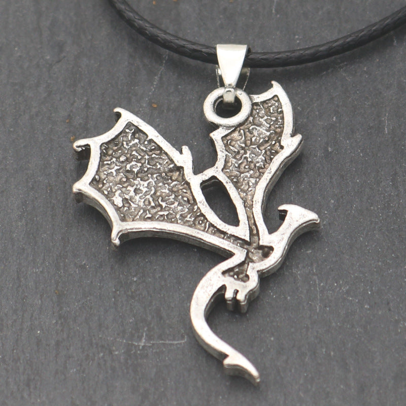 Planderful Viking Dragon Pendant Necklace for Men Premium