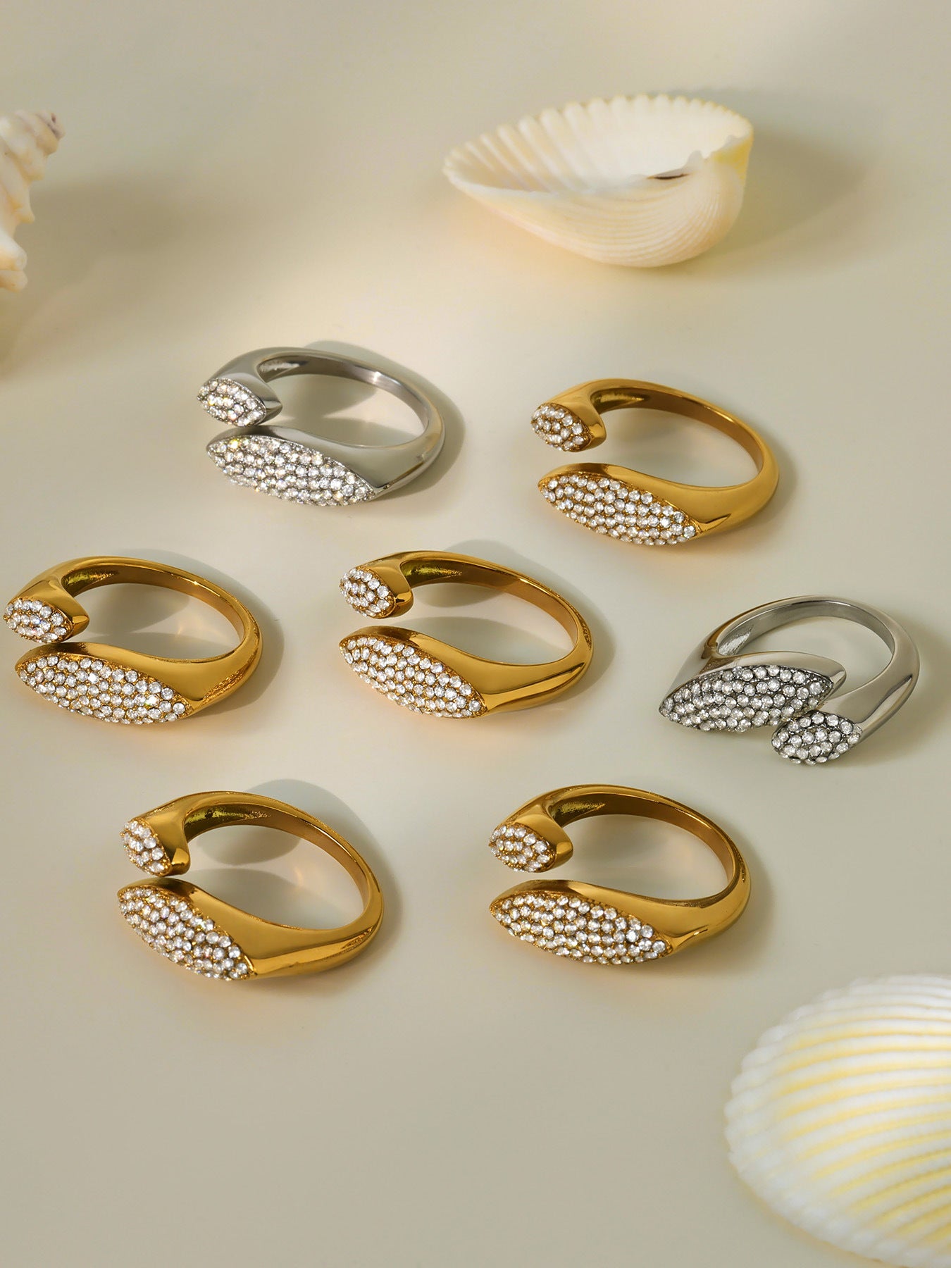 Planderful Genie Stainless Steel Zircon Ring Unisex