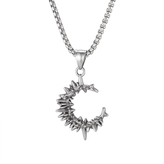 Hip Hop Thorns C Stainless Steel Necklace for Men