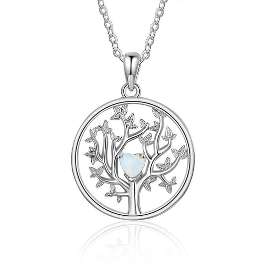 Planderful Jewelry Opal Tree Of Life Necklace