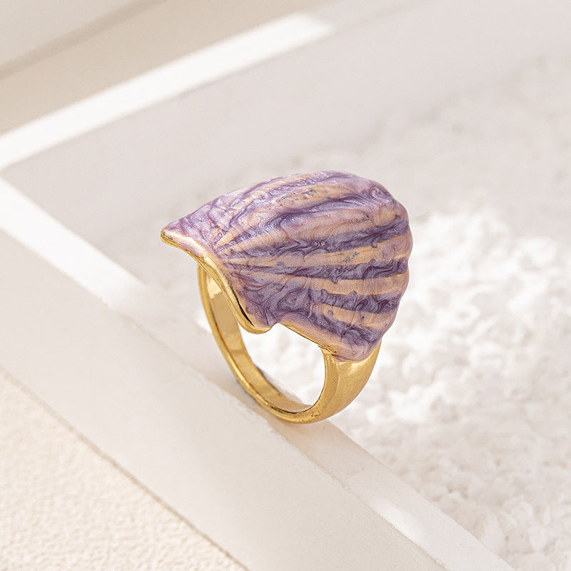 Ocean Style Shell Women's Ring by Planderful for Beach Vibes