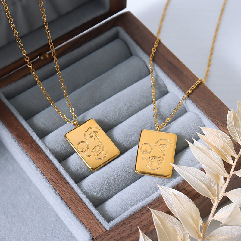 Elegant Titanium Steel Pendant Necklace for Women