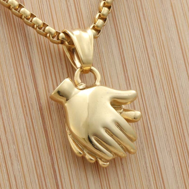 Titanium Steel Clapping Pendant Personality Punk Necklace