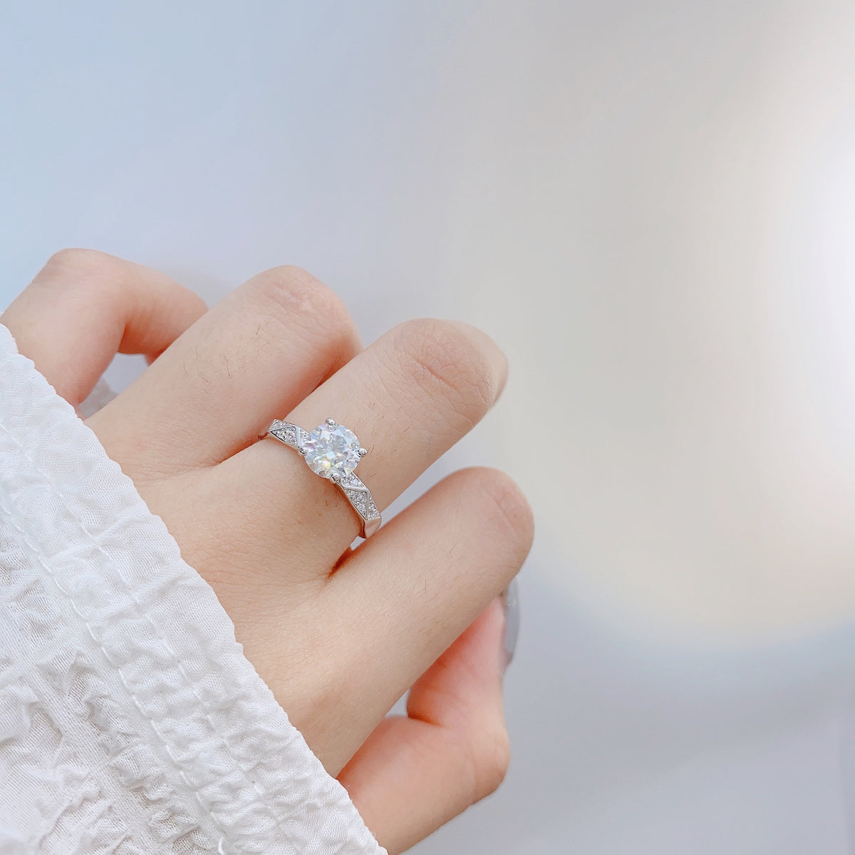 One-Carat Four-Prong Ring