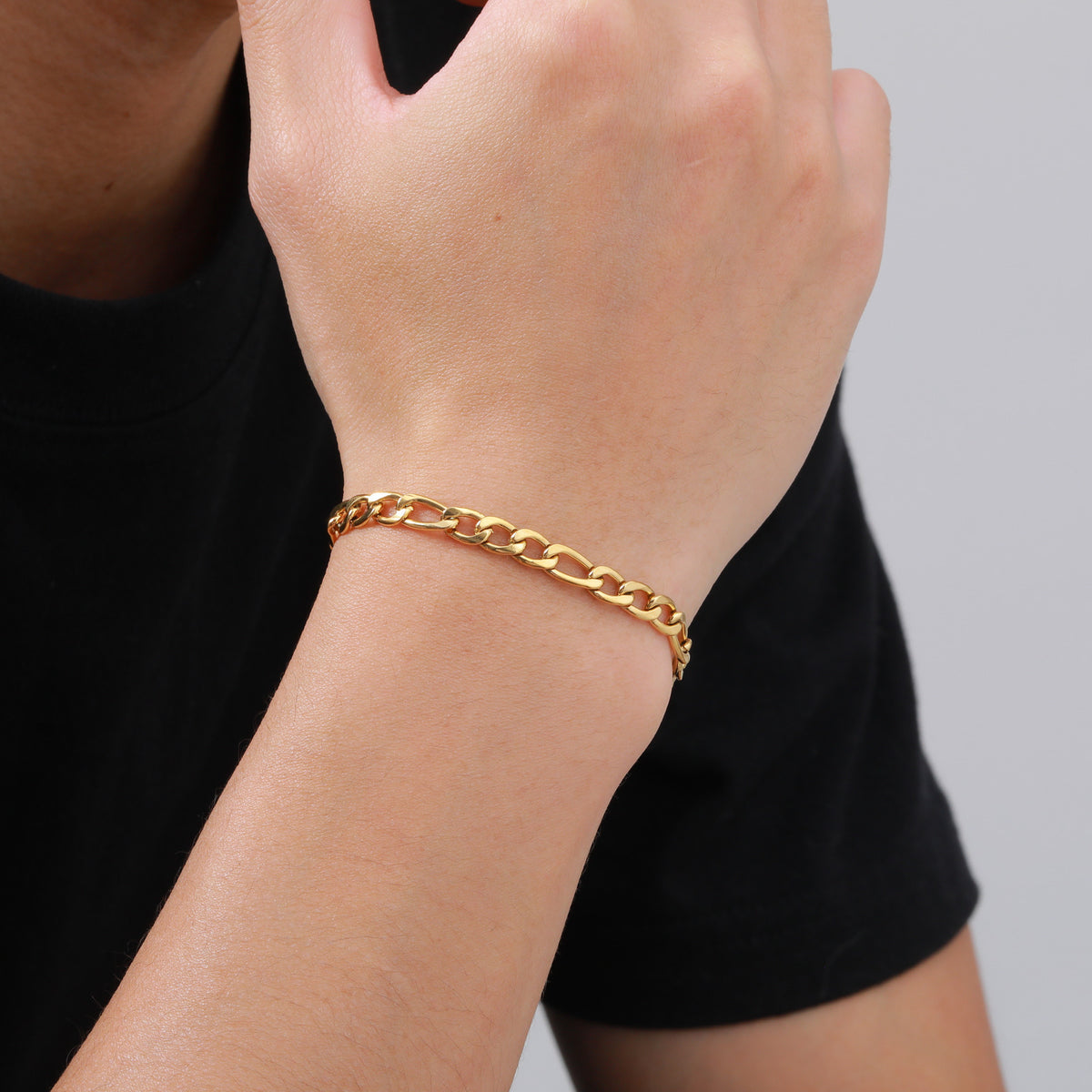 Three To One NK Stainless Steel Bracelet for Men
