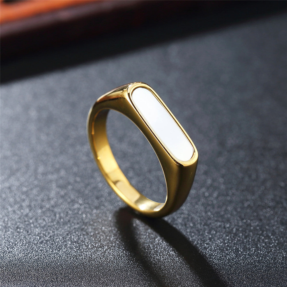 Planderful Minimalist Titanium Steel Ring For Women And Unisex Protection Statement Everyday Genie