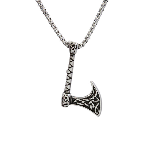 Europe And The United States Retro Long-Handled Axe Necklace
