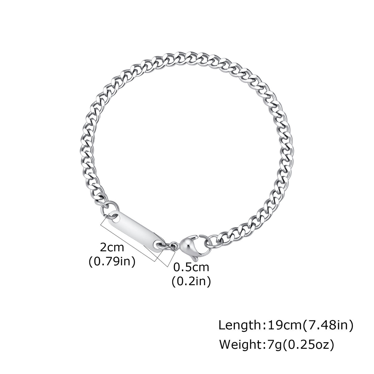 Street Leisure Simple Grinding Stainless Steel Bracelet for Men