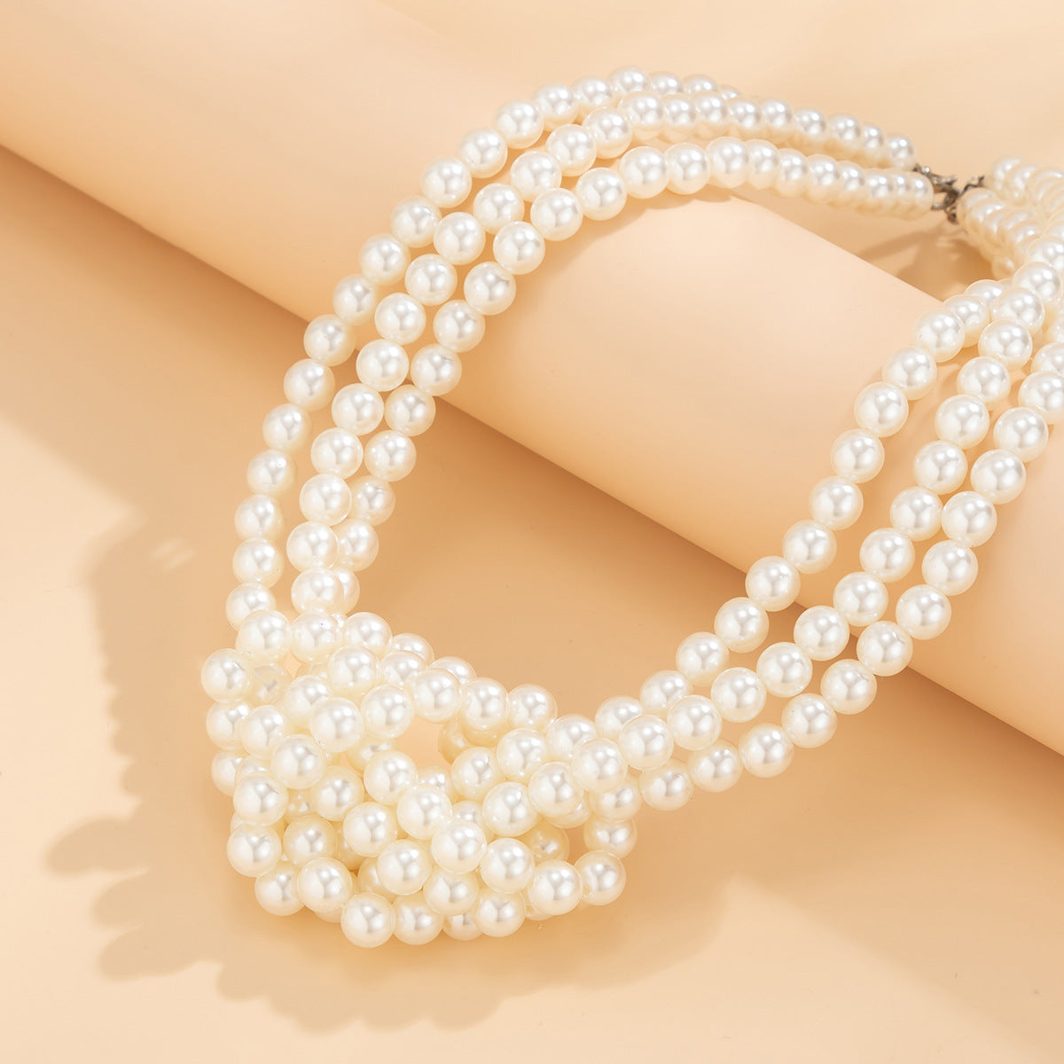 French Beaded Multi-layer Pearl Necklace from Vienna Verve