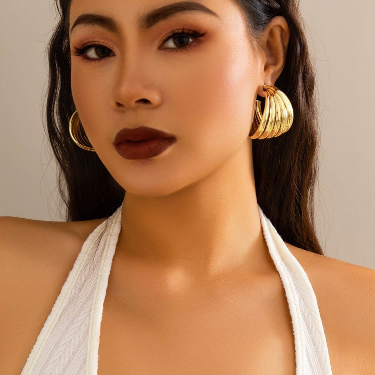 Vintage Retro Rhinestone Tassel Earrings with Sterling Silver Needles