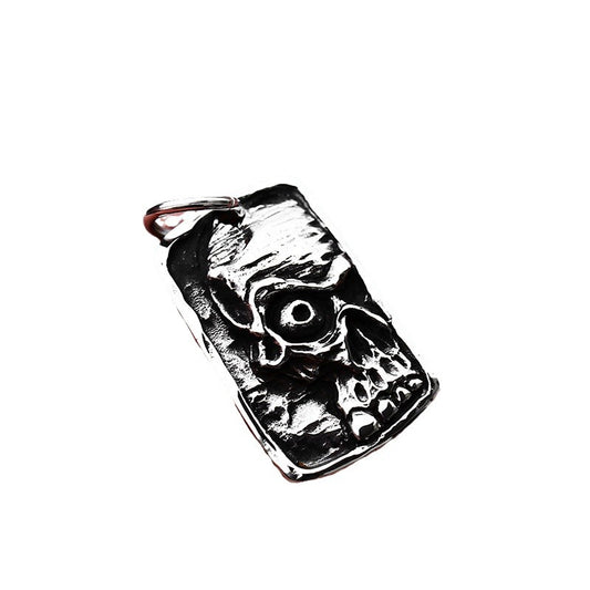 Stylish Punk Skull Pendant in Stainless Steel - Wholesale for Men