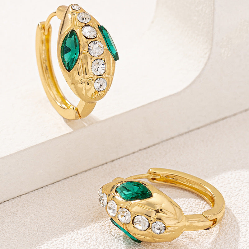 Planderful Vienna Verve Earrings – High-End Fashion with Green Zircon Detail