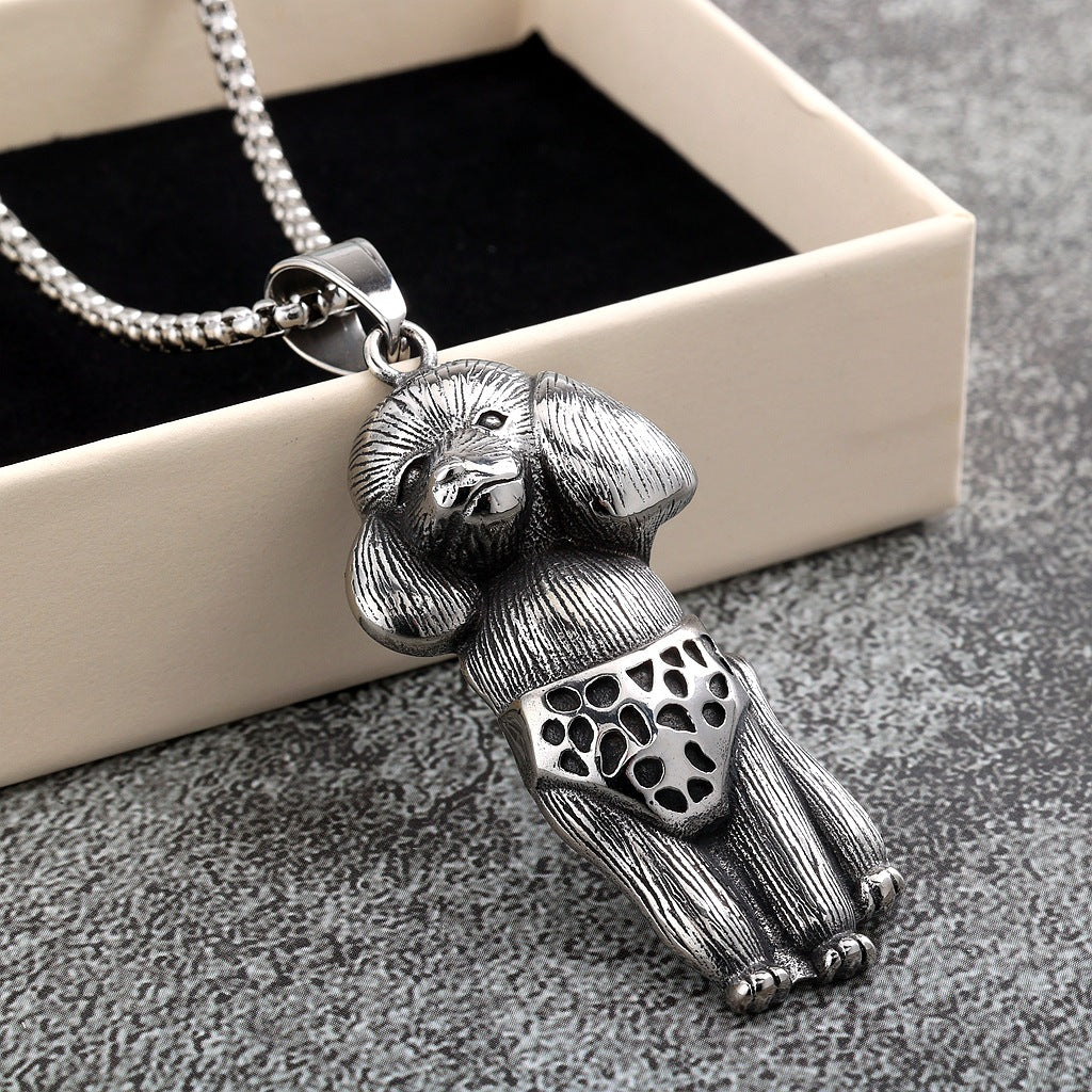 Vintage Stainless Steel Pendant Necklace