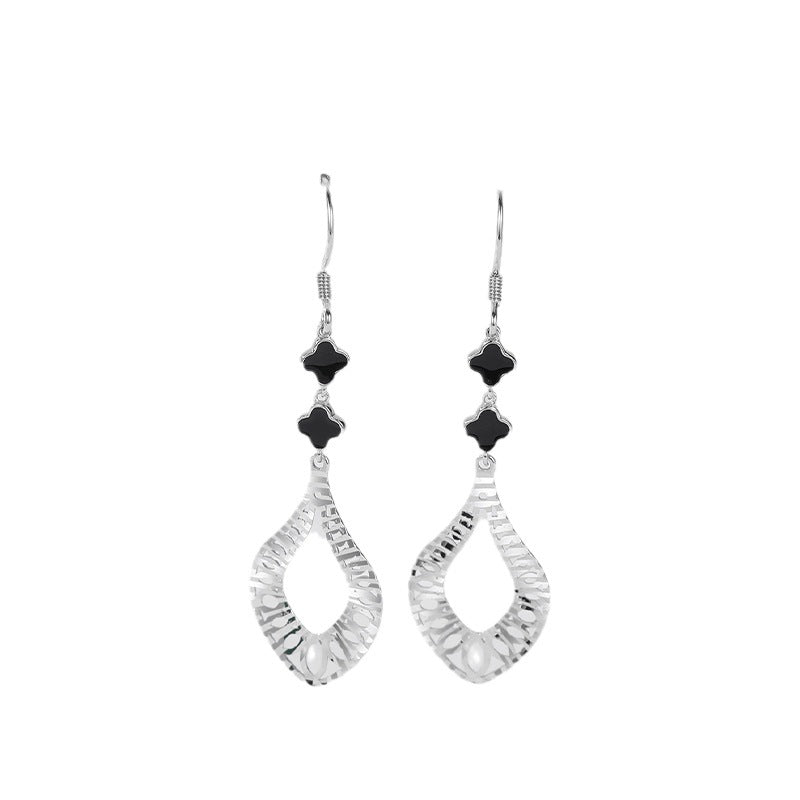 Clover Korean 925 Sterling Silver Women's Earrings