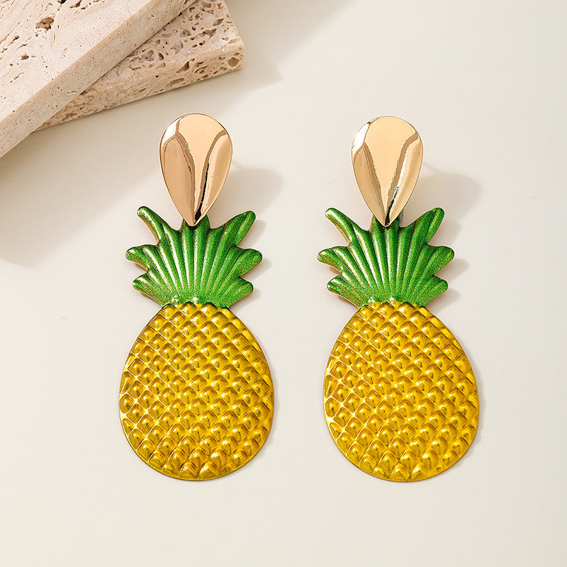 Planderful Vienna Verve Earrings – Fashionable Big Pineapple Design