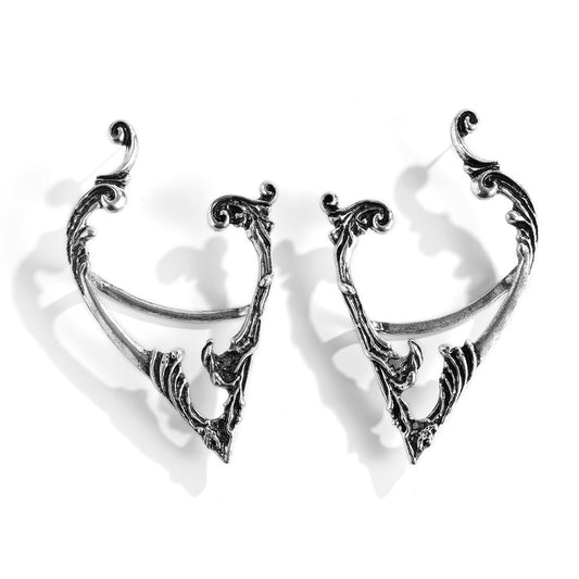 Planderful Halloween Outline Earrings For Women Retro European American Elf Studs Dark Wind Versatile Statement