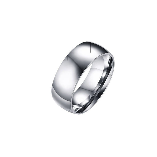 Ring Jewelry Stainless Steel Bare Ring 8MM Plain Men’s Accessories