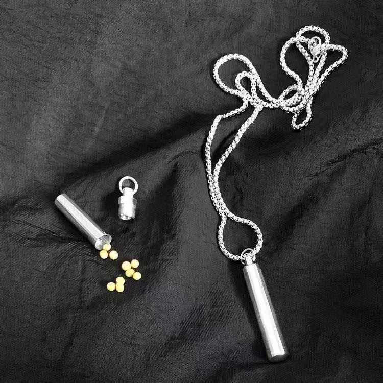 Planderful Perfume Bottle Necklace Unisex Stainless Steel Openable Capsule For Scent Memory And Message Gift