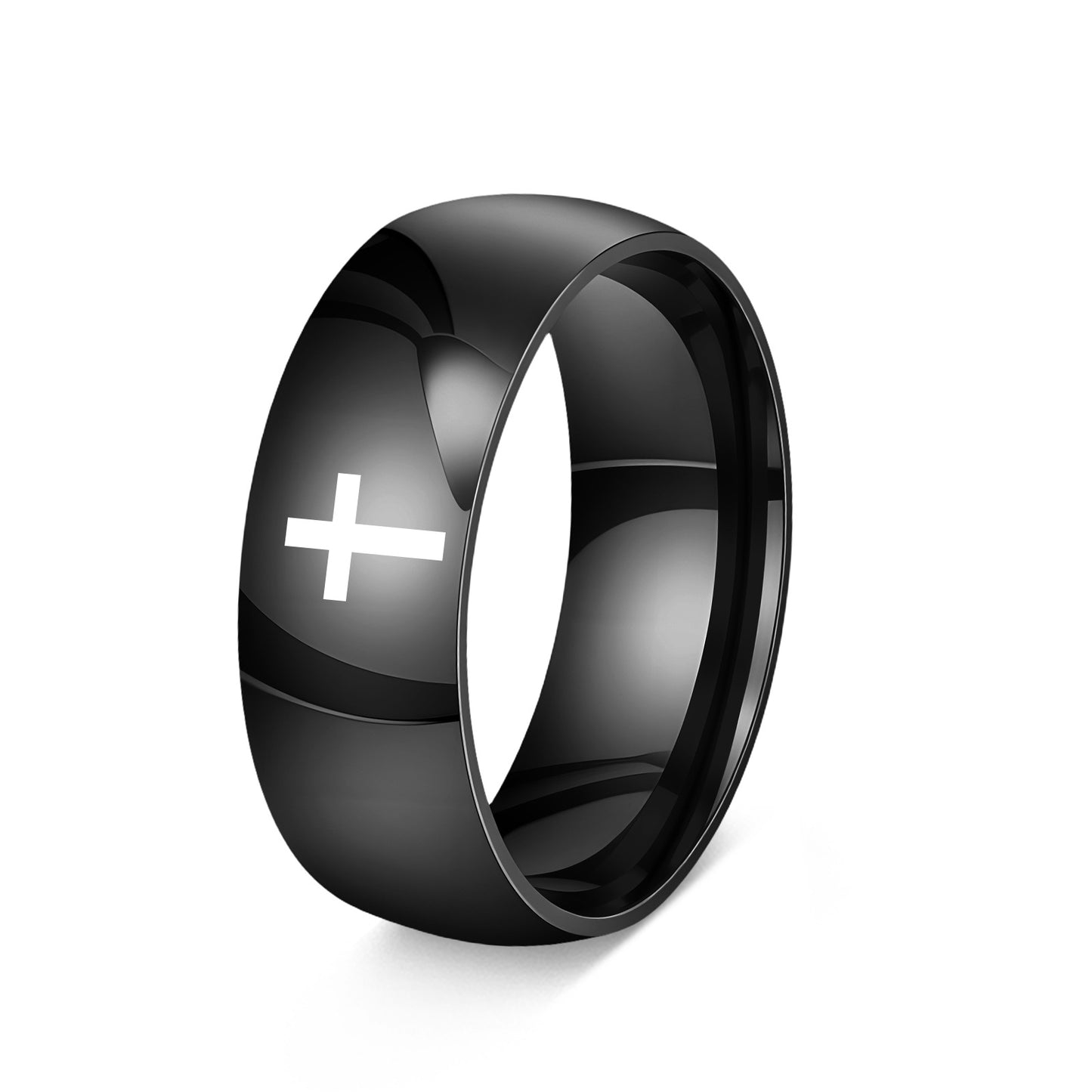 Planderful Everyday Genie Stainless Steel Cross Ring Unisex Sizes 6 7 8 9 10 11 12 Durable Protection