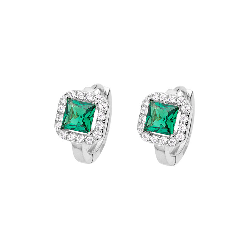Stud Earrings Wholesale S925 Sterling Silver Zircon Luxury