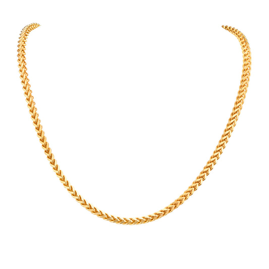 Stainless Steel Six-Sided Grinding Steel Necklace – Gold Unisex Unisex