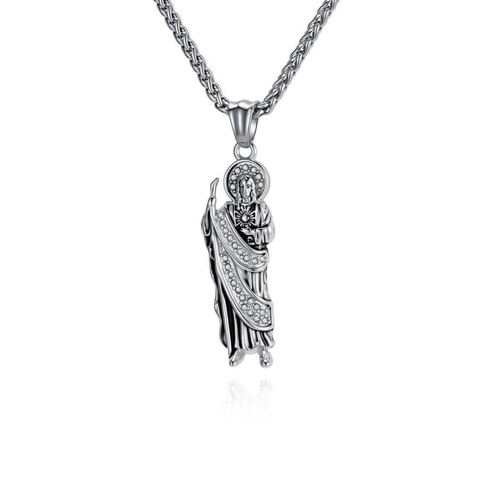 Stainless Steel Zircon Vintage Punk Necklace