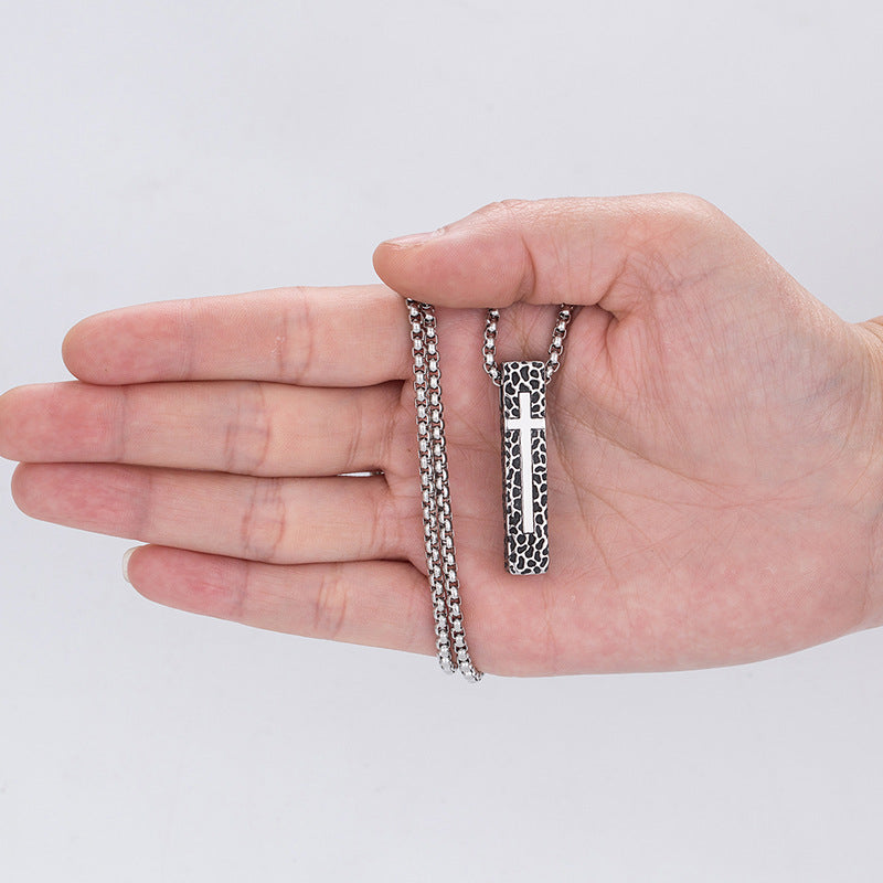 Steel Necklace – Vintage Cross Pendant