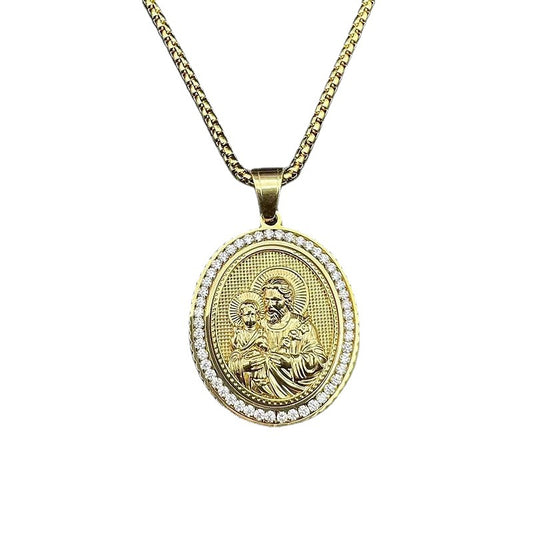 Zircon Necklace – Statement Religious Pendant