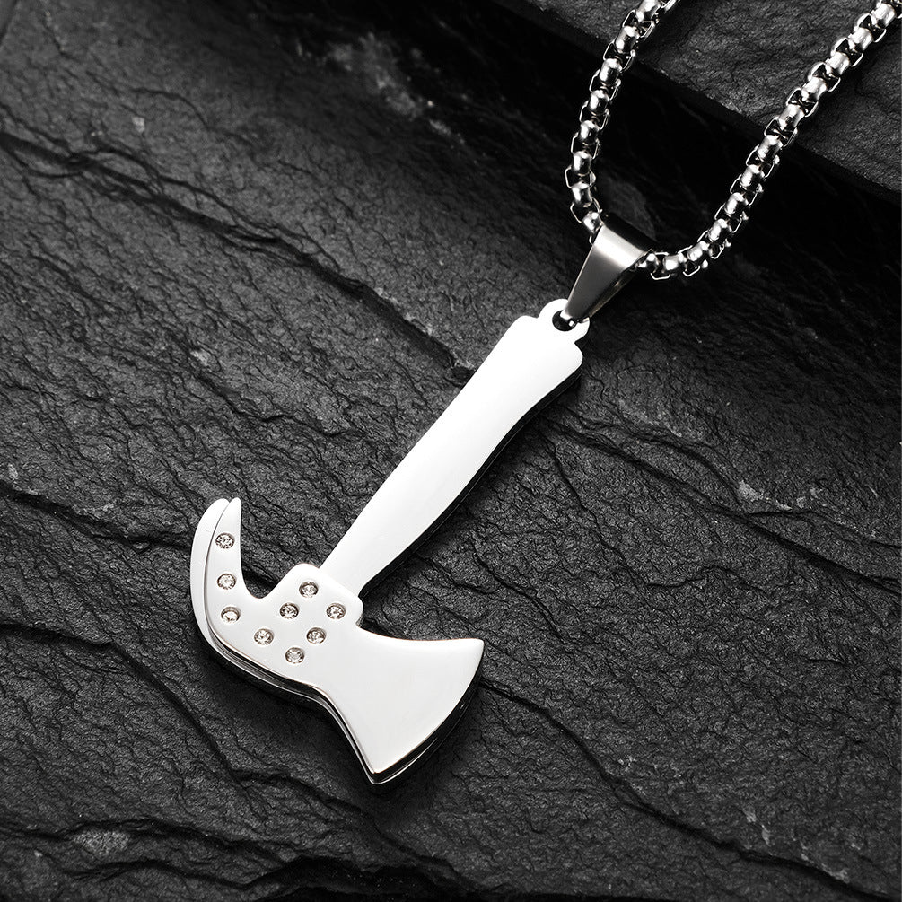 Zircon Pendant — Silver or Gold & Black